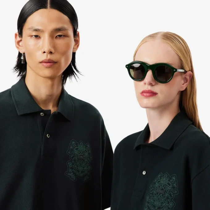 Runway Loose Fit Shield Piqué-Poloshirt