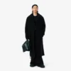 Runway-Mantel aus gekochter Wolle