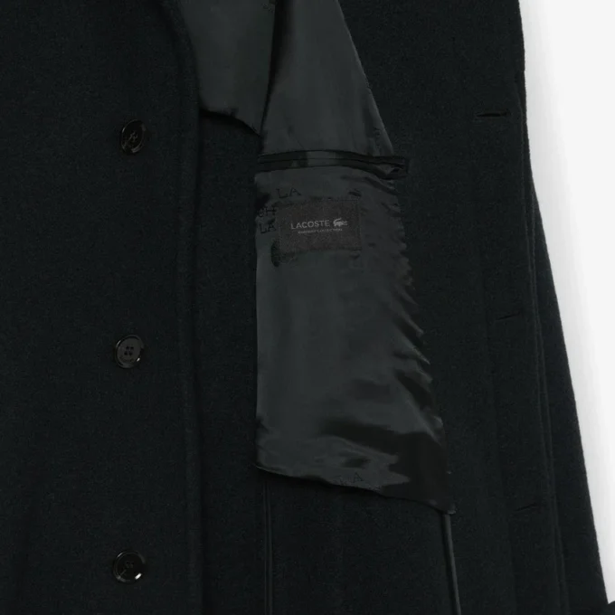 Runway-Mantel aus gekochter Wolle