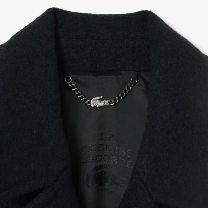 Runway-Mantel aus gekochter Wolle