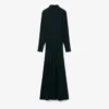 Runway-Maxikleid mit Polokragen aus Seide