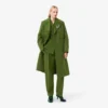 Runway-Peacoat aus langer Slub-Wolle