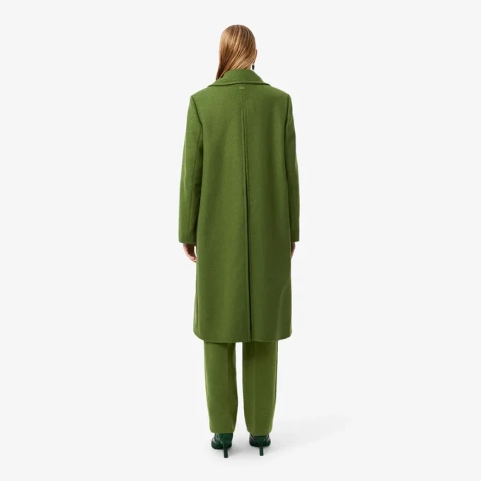 Runway-Peacoat aus langer Slub-Wolle