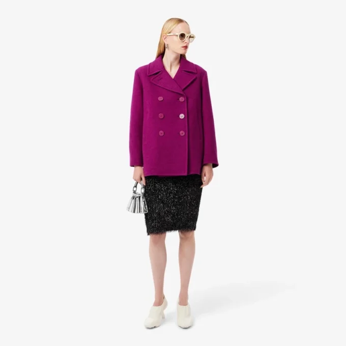 Runway-Peacoat aus Slub-Wolle