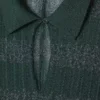 Runway Polo Collar Pointelle Maxikleid