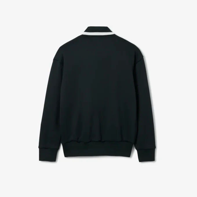 Runway-Poloshirt mit Kragenabzeichen-Akzent-Sweatshirt