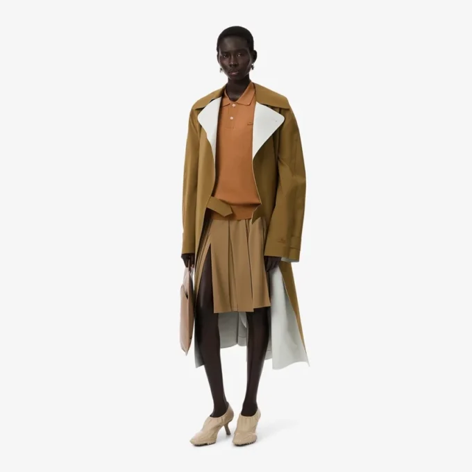 Runway-Pullover aus Wollmischung mit Poloshirt-Kragen