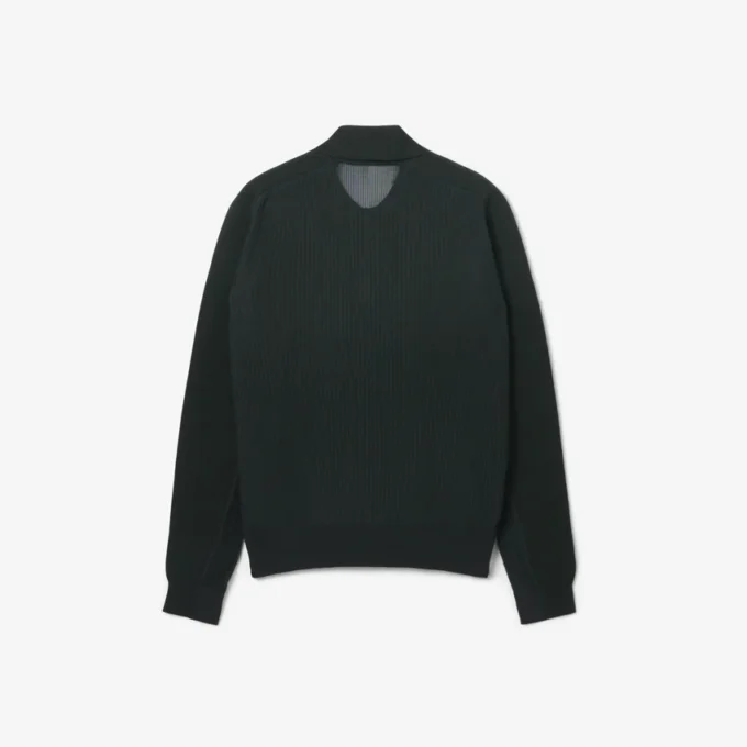 Runway-Pullover aus Wollmischung mit Poloshirt-Kragen