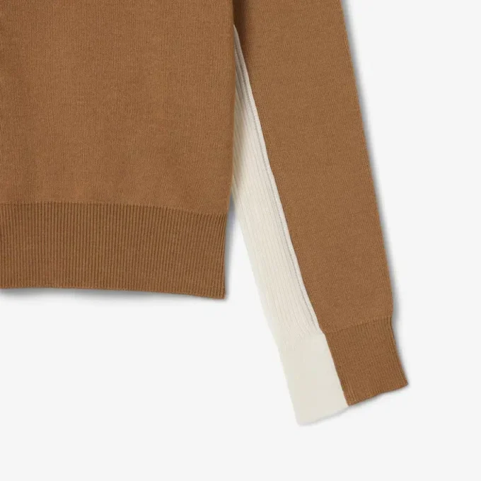 Runway-Pullover aus Wollmischung mit Poloshirt-Kragen