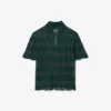 Runway-Pullover mit Polo-Kragen aus Pointelle