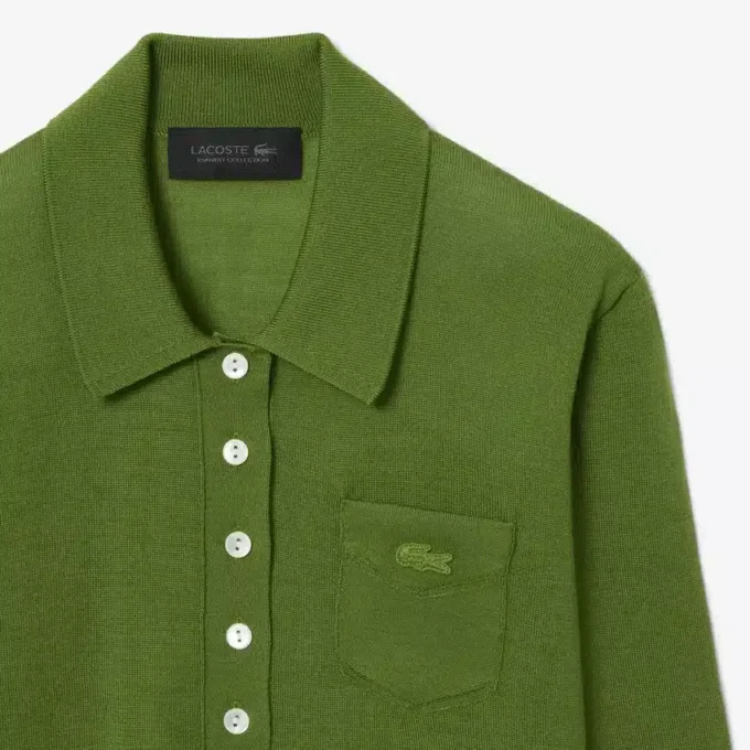Runway-Pullover mit Polokragen aus Merinowolle