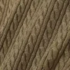 Runway-Pullover mit Zopfmuster und Poloshirt-Kragen