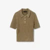 Runway-Pullover mit Zopfmuster und Poloshirt-Kragen