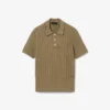 Runway-Pullover mit Zopfmuster und Poloshirt-Kragen
