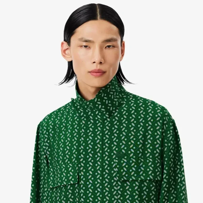 Runway Regular Fit Satinhemd mit Print