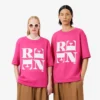 Runway Satin T-Shirt mit Grafik