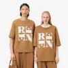 Runway Satin T-Shirt mit Grafik