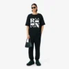 Runway Satin T-Shirt mit Grafik