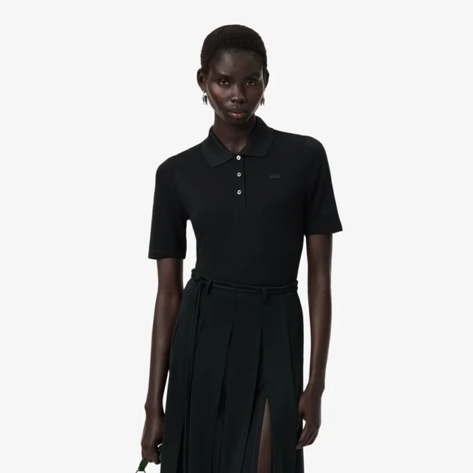 Runway Slim Fit Seiden-Mini-Piqua-Poloshirt