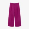 Runway Slub-Wolle-Hose mit weitem Schnitt