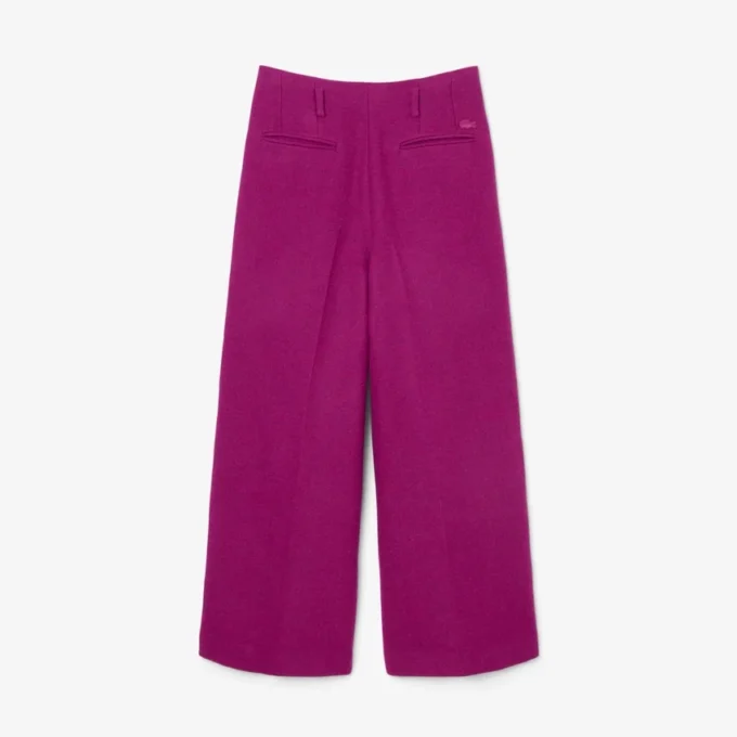 Runway Slub-Wolle-Hose mit weitem Schnitt