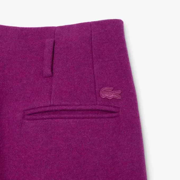 Runway Slub-Wolle-Hose mit weitem Schnitt