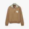Runway-Sweatshirt mit hohem Kragen, Reißverschluss und Emblem