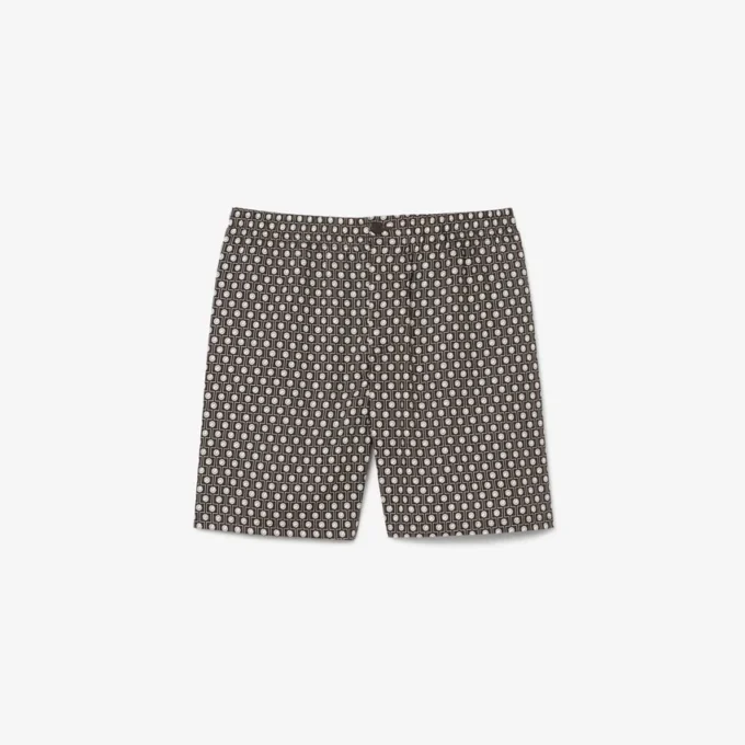 Shorts aus bedruckter Baumwoll-Blend-Mischung in lockerer Passform