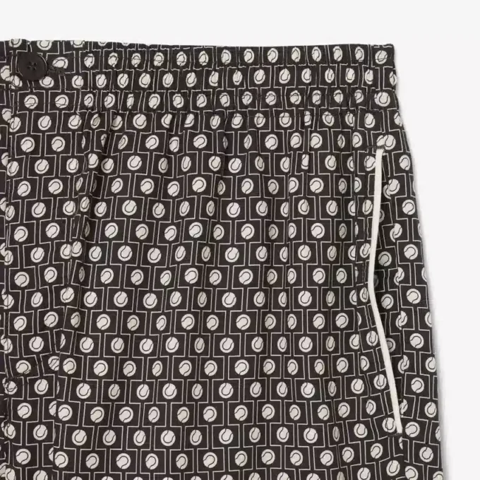 Shorts aus bedruckter Baumwoll-Blend-Mischung in lockerer Passform
