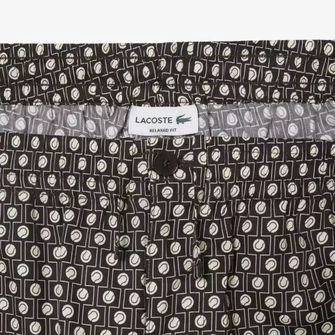 Shorts aus bedruckter Baumwoll-Blend-Mischung in lockerer Passform