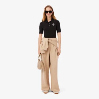 Slim Fit besticktes Poloshirt