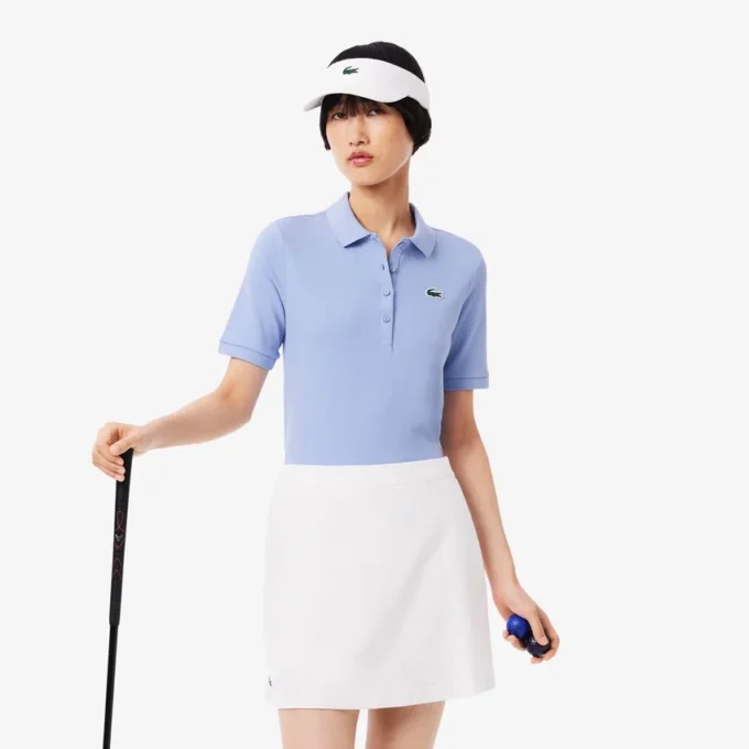 Slim-Fit-Golf-Poloshirt für Damen mit Temperaturregulierung