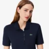 Slim-Fit-Golf-Poloshirt für Damen mit UV-Schutz und Stretch