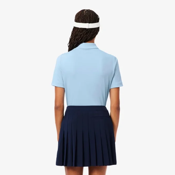 Slim-Fit-Golf-Poloshirt für Damen mit UV-Schutz und Stretch