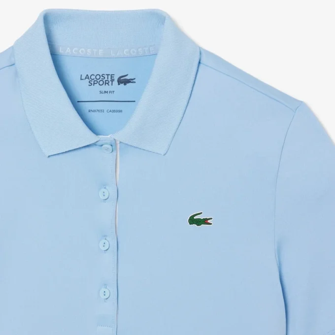 Slim-Fit-Golf-Poloshirt für Damen mit UV-Schutz und Stretch