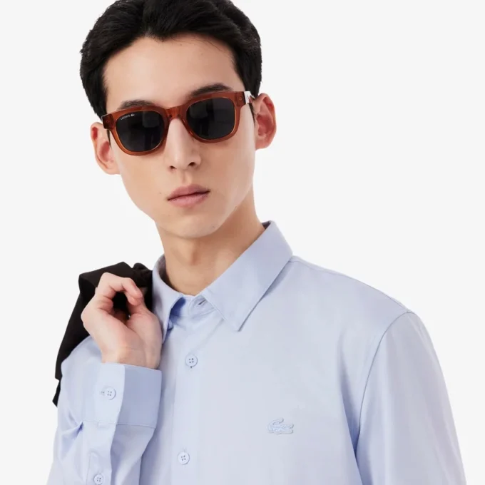 Slim-Fit-Hemd aus Baumwoll-Blend