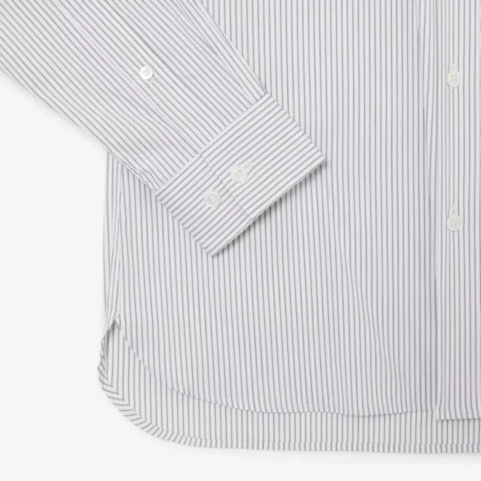 Slim-Fit-Hemd aus gestreiftem Stretch-Popeline
