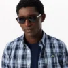 Slim-Fit-Hemd aus Stretch-Popeline mit Gingham-Print