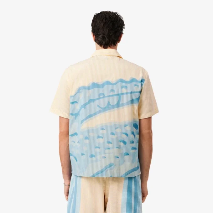 Slim-Fit-Hemd mit Krokodil-Print
