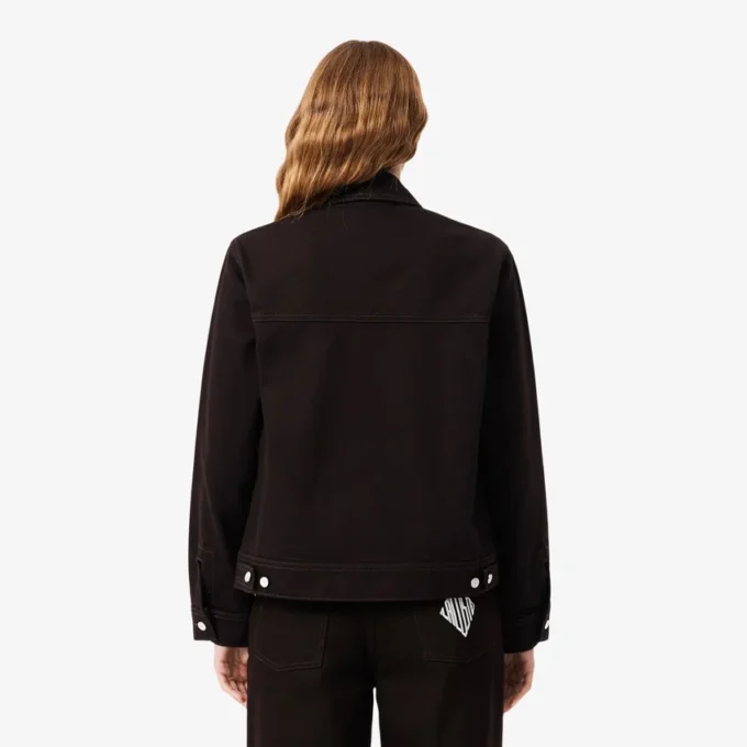 Slim-Fit-Jeansjacke mit Knöpfen