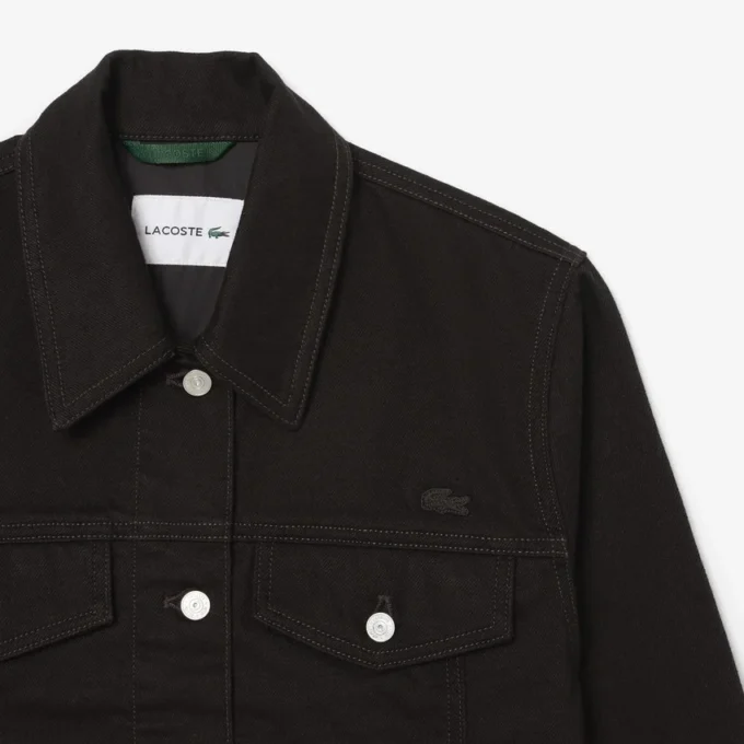 Slim-Fit-Jeansjacke mit Knöpfen