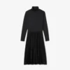 Slim-Fit-Kleid mit hohem Kragen für Damen