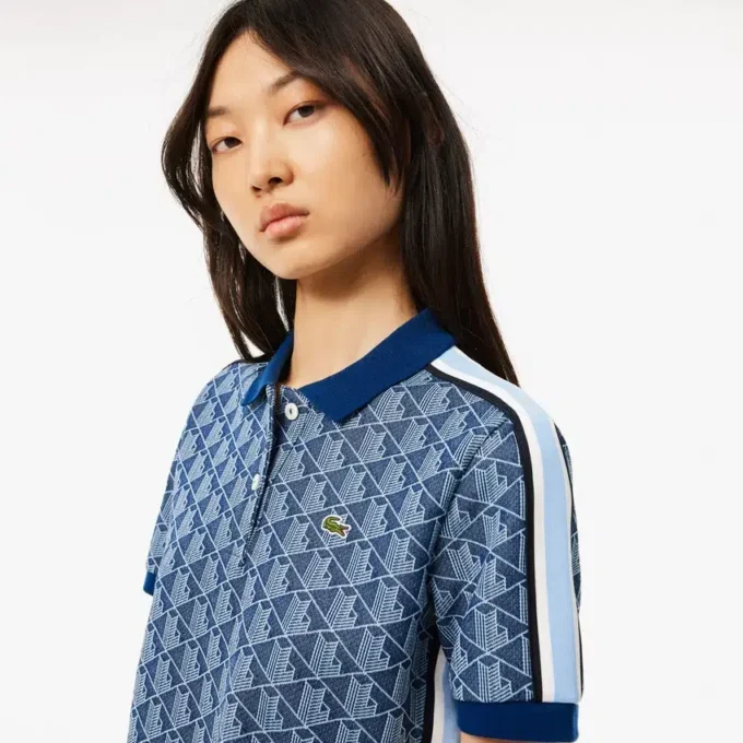Slim-Fit-Monogramm-Poloshirt für Damen