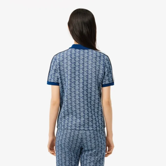 Slim-Fit-Monogramm-Poloshirt für Damen