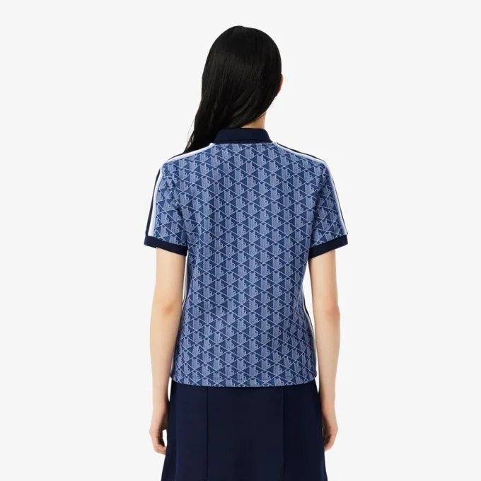 Slim-Fit-Monogramm-Poloshirt für Damen
