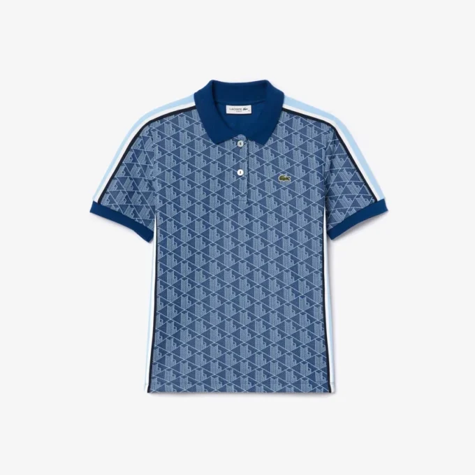 Slim-Fit-Monogramm-Poloshirt für Damen
