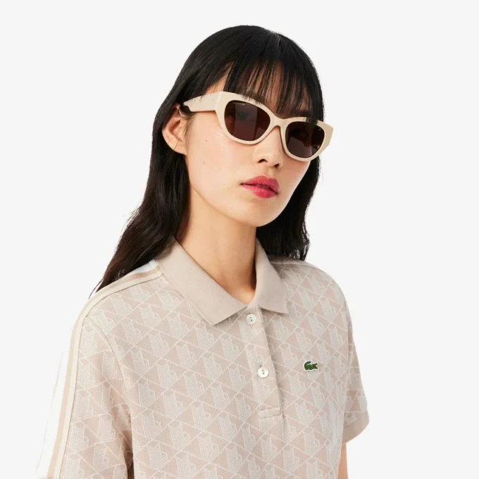 Slim-Fit-Monogramm-Poloshirt-Kleid für Damen