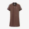 Slim-Fit-Monogramm-Poloshirt-Kleid für Damen