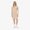 Slim-Fit-Stretch-Mini-Piqué-Poloshirt-Kleid für Damen