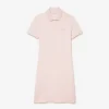 Slim-Fit-Stretch-Mini-Piqué-Poloshirt-Kleid für Damen